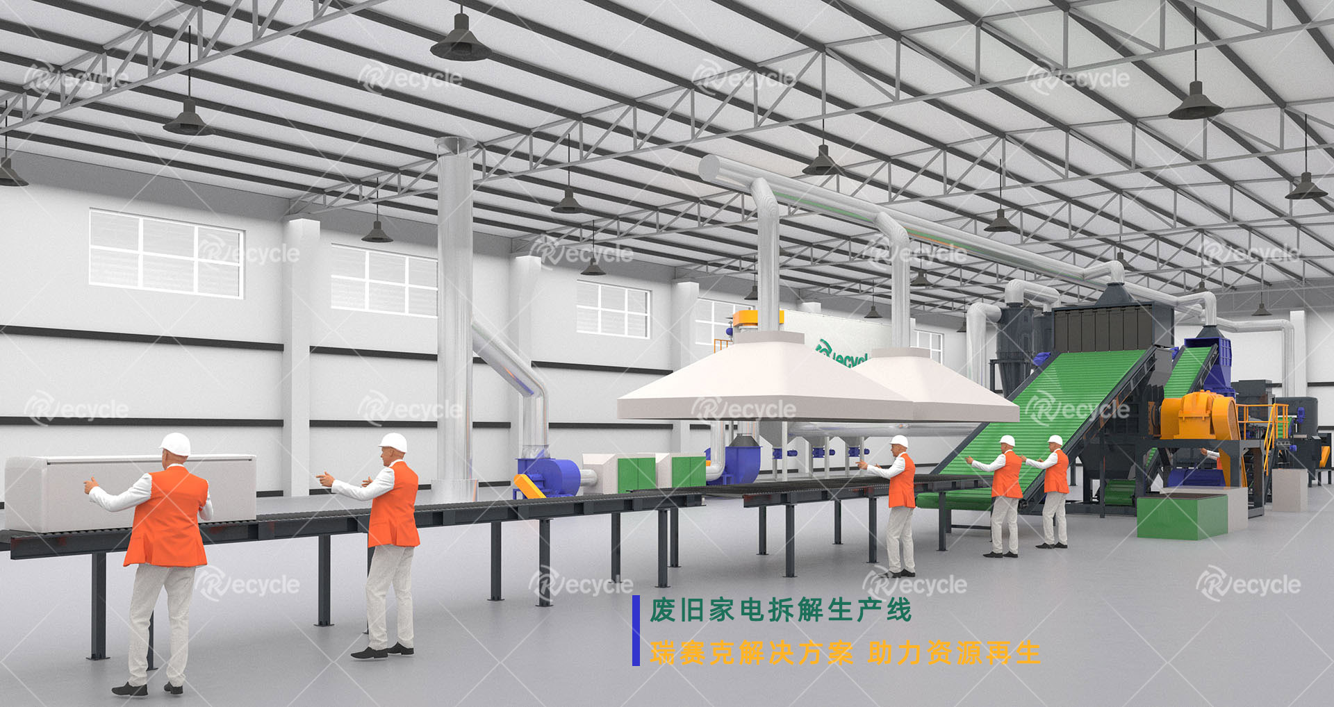 废家电拆解生产线